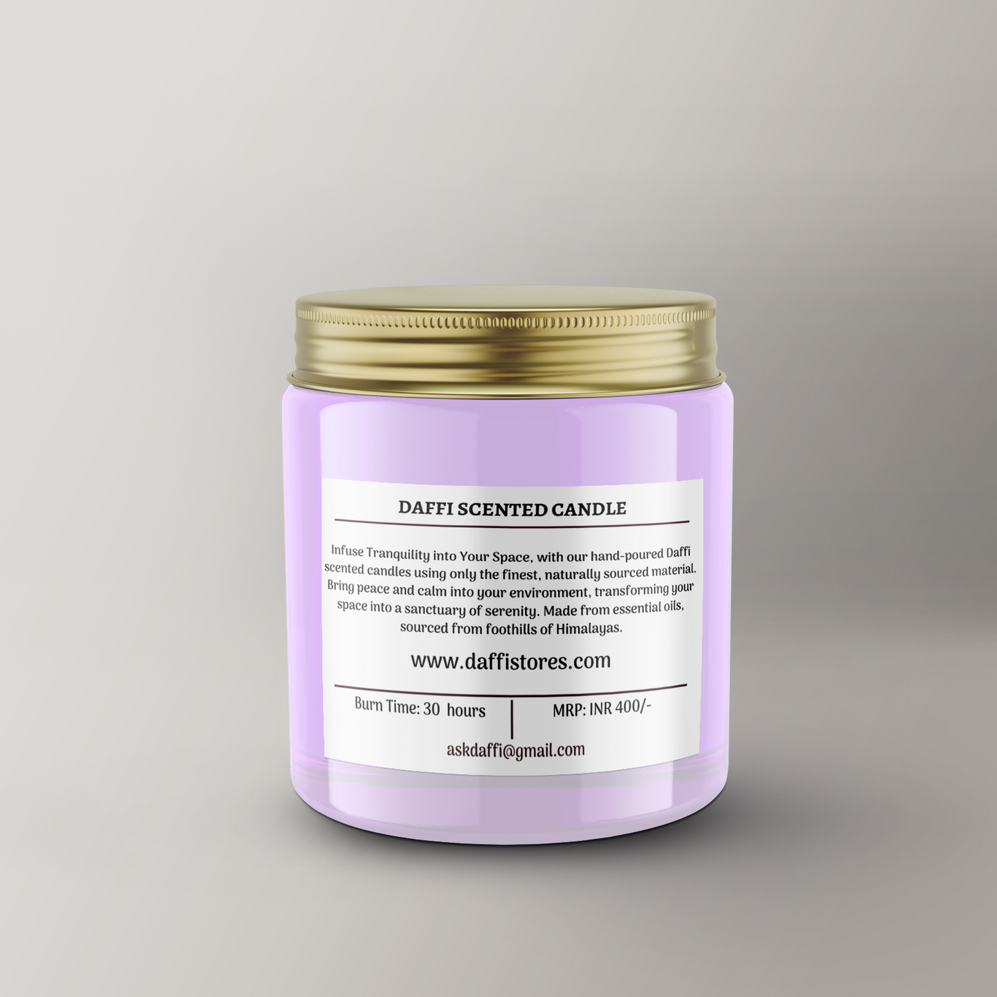 Daffi Lavendar Scented Candle (Handpoured)