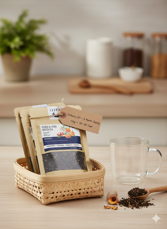 Daffi Peach & Litchi Tea -  Skin Glow Support Kit (3-Month Supply kit)