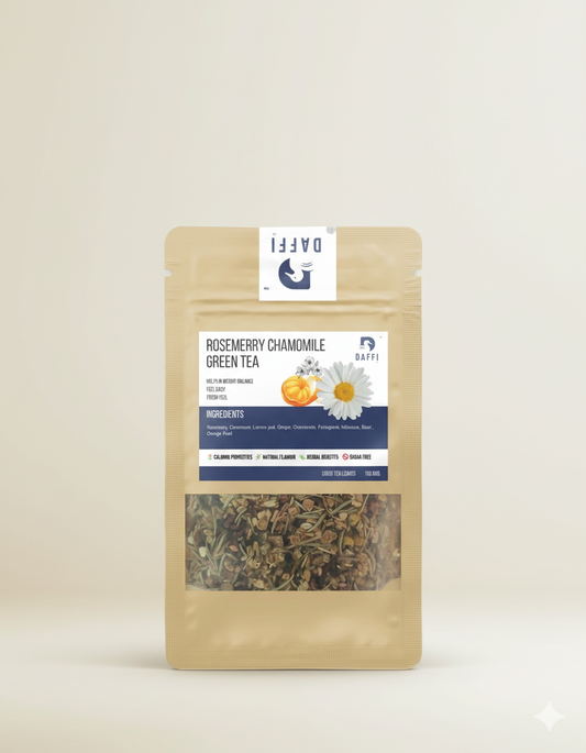 Daffi Rosemerry Chamomile Green Tea
