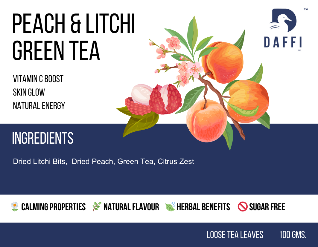 Daffi Peach & Litchi Tea -  Skin Glow Support Kit (3-Month Supply kit)
