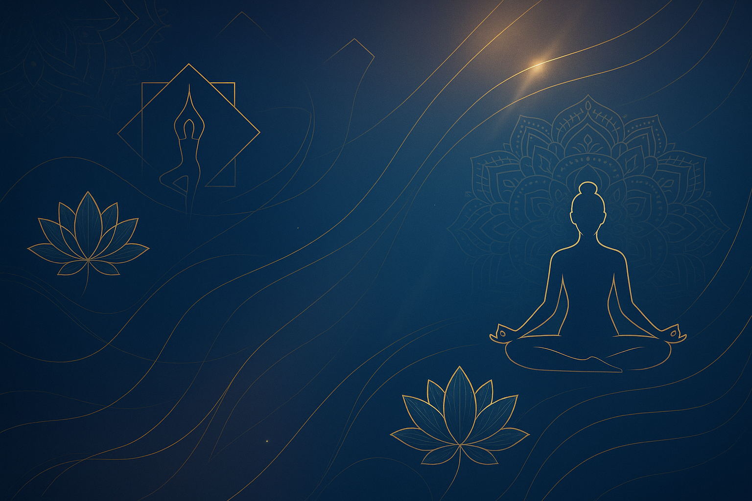 using Background gradient: #1A2A4A → #2C3E6F → #3B5E94 and #1A2A4A -primary color, make an exceptional very attention grabbing, interesting background image for lifestyle and wellness for Indian users, its for premium lifestlyle and wellnes skits..