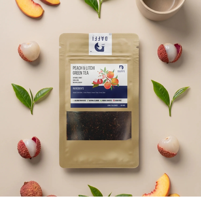 Peach Litchi Green Tea | Skin Glow| Daffi