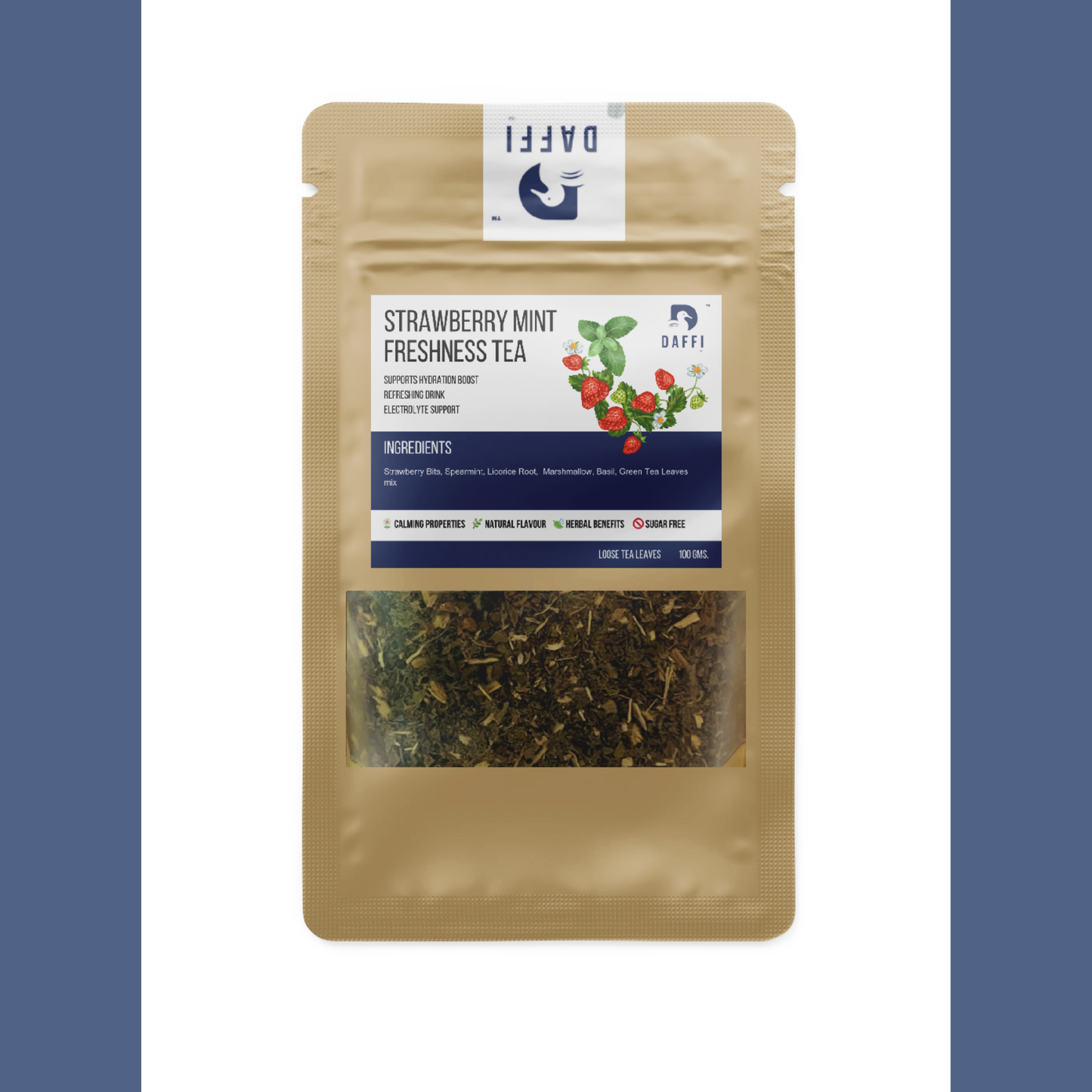 Strawberry Mint Green Tea | Natural Hydration Tea | Daffi