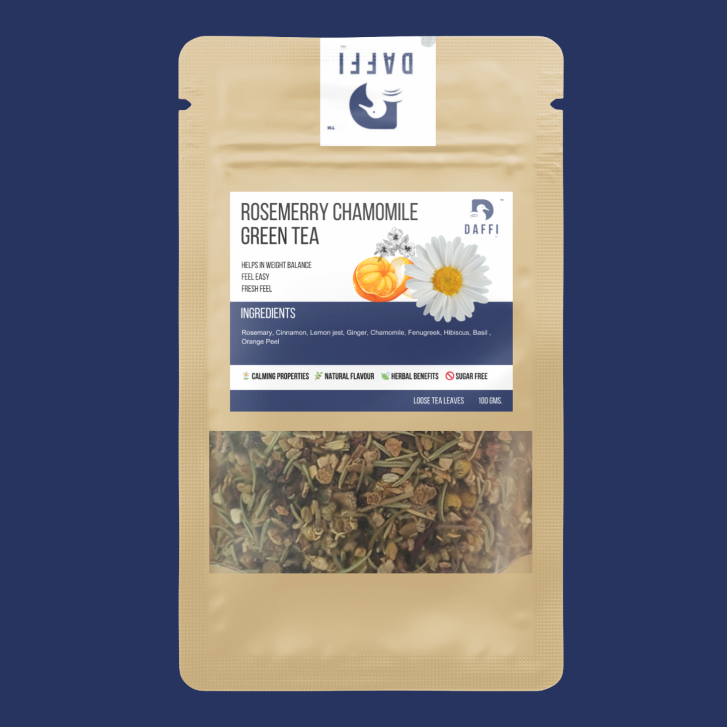 Rosemary Chamomile Green Tea | Herbal Slim Tea | Daffi