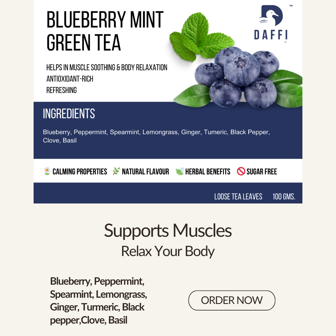 Daffi Blueberry Mint Green Tea Buy Online