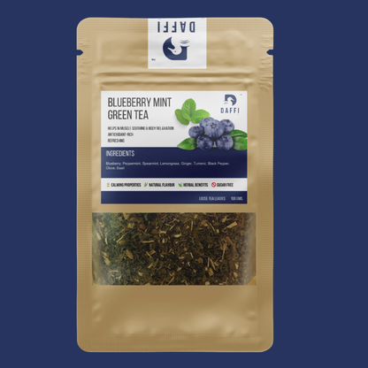 Blueberry Mint Green Tea | Natural Antioxidant Tea | Daffi