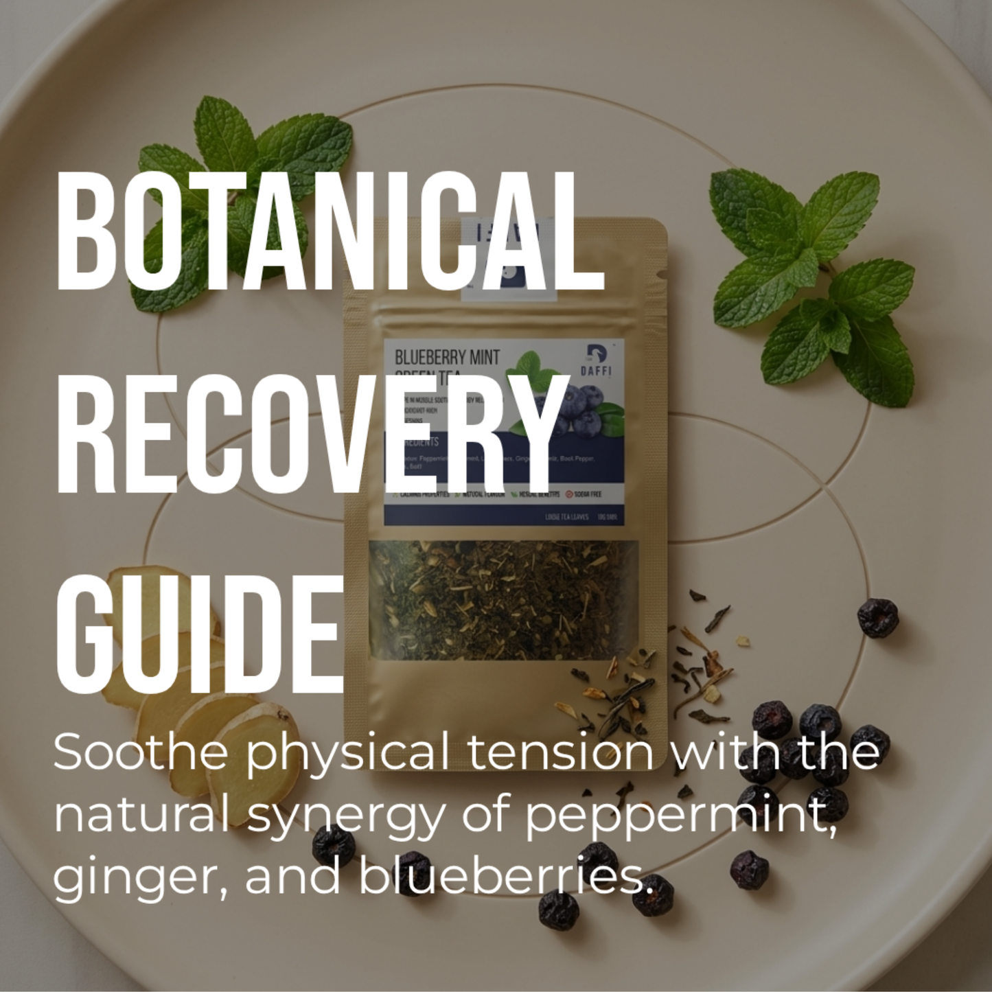 Blueberry Mint Green Tea | Natural Antioxidant Tea | Daffi