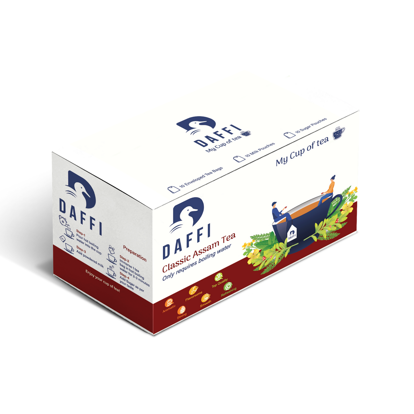 10 Tea Bags Box - Daffi Assam Premium Tea