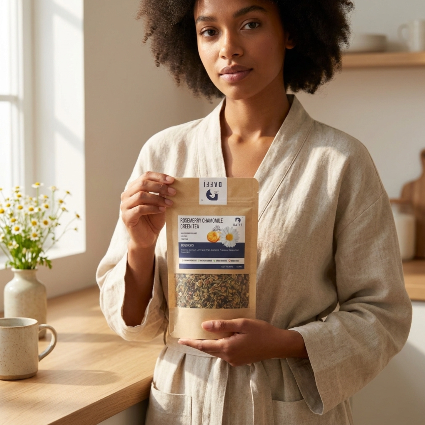 Rosemary Chamomile Green Tea | Herbal Slim Tea | Daffi