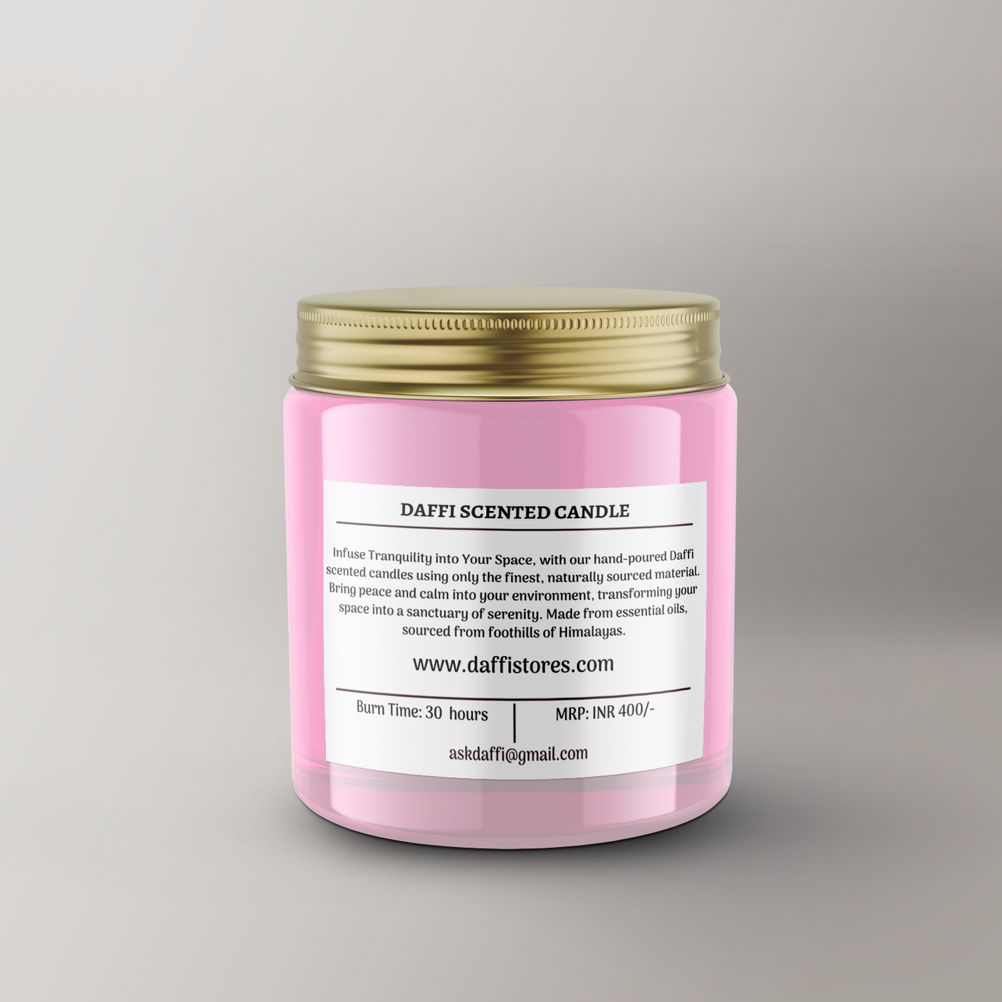 Daffi Rose Scented Candle Handpoured