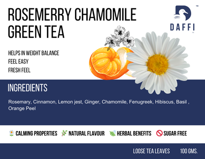 Daffi Rosemerry Chamomile Green Tea