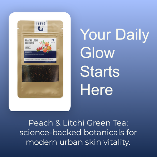Peach Litchi Green Tea | Skin Glow| Daffi