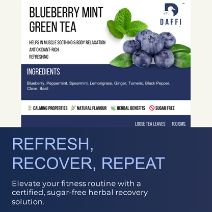 Blueberry Mint Green Tea | Natural Antioxidant Tea | Daffi