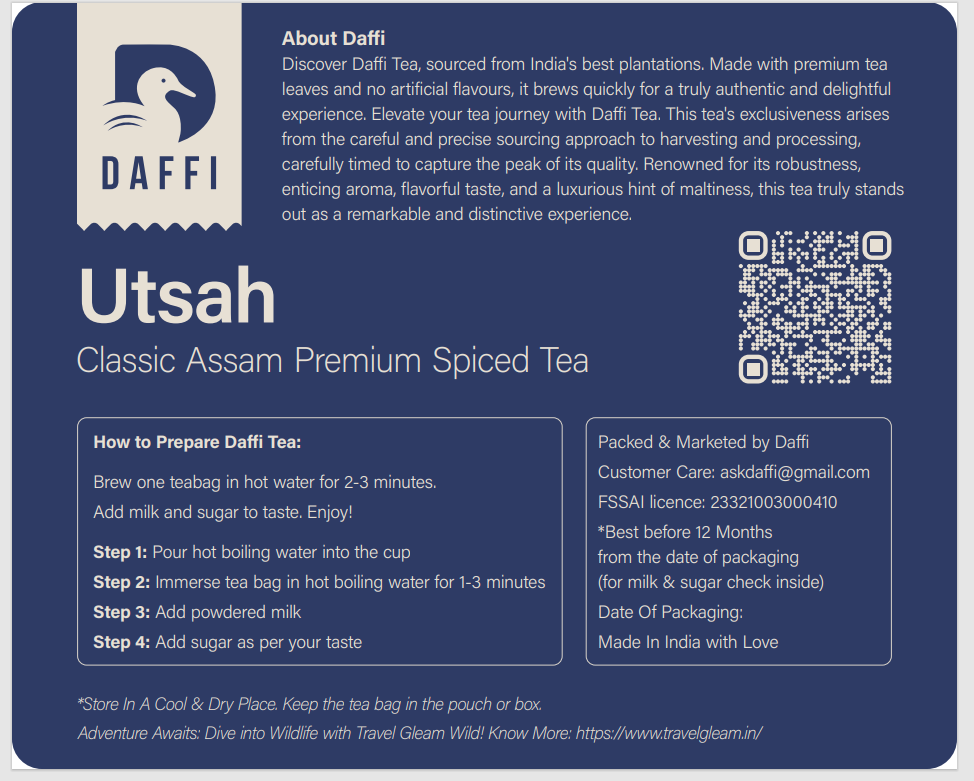 15 Tea Bags Box - Daffi Utsah Assam Spiced Tea